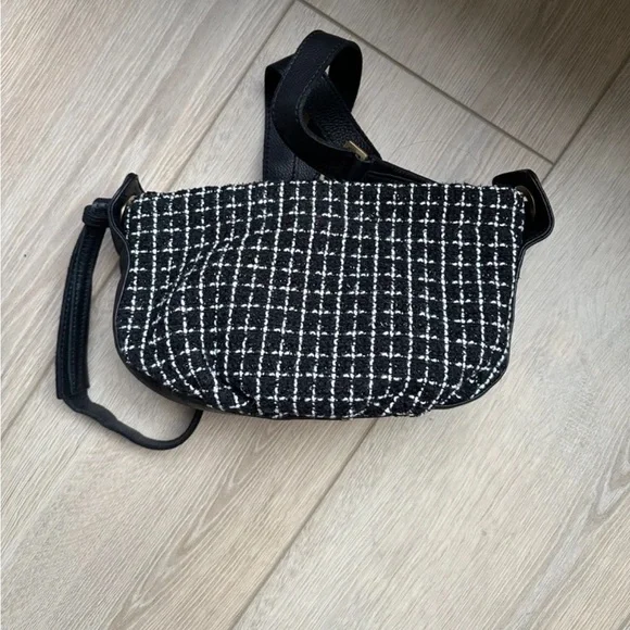 HAMMITT Cooper Small Midnight Trellis/Brushed Gold Crossbody Shoulder Bag - Picture 7 of 11